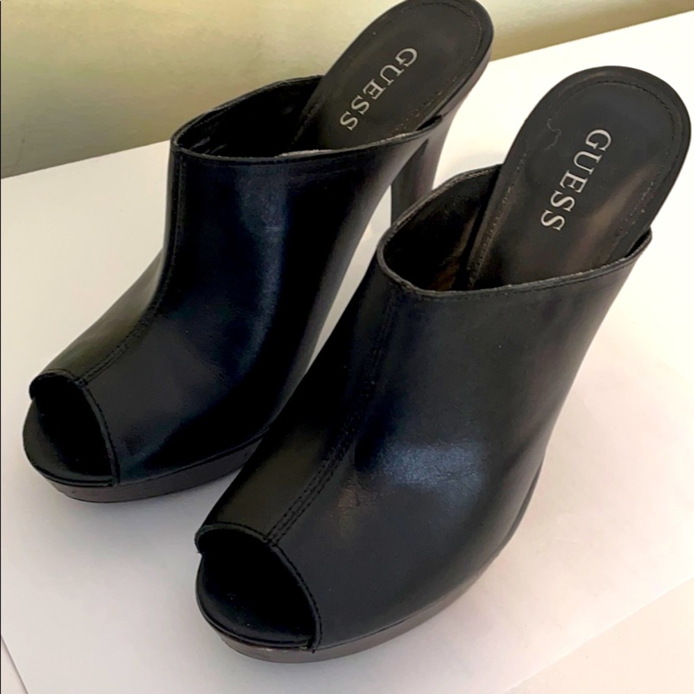 Guess heeled mule